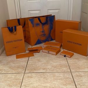 Louis Vuitton AUTHENTIC boxes and shopping bags Bundle